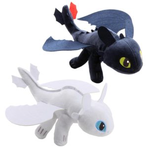 Pelúcia de Dragão Fúria da Luz Toothless sem Dentes Anime Infantil Brinquedo de Pelúcia Presente de Natal 2 Unidades WinAdiGoo