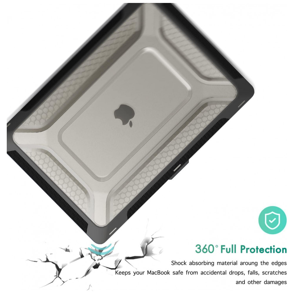 Capa Rígida Antichoque Preta para MacBook Pro 16″ (2019–2021 Modelo A2141 com Touch Bar & Touch ID) – Mektron - Imagem 3