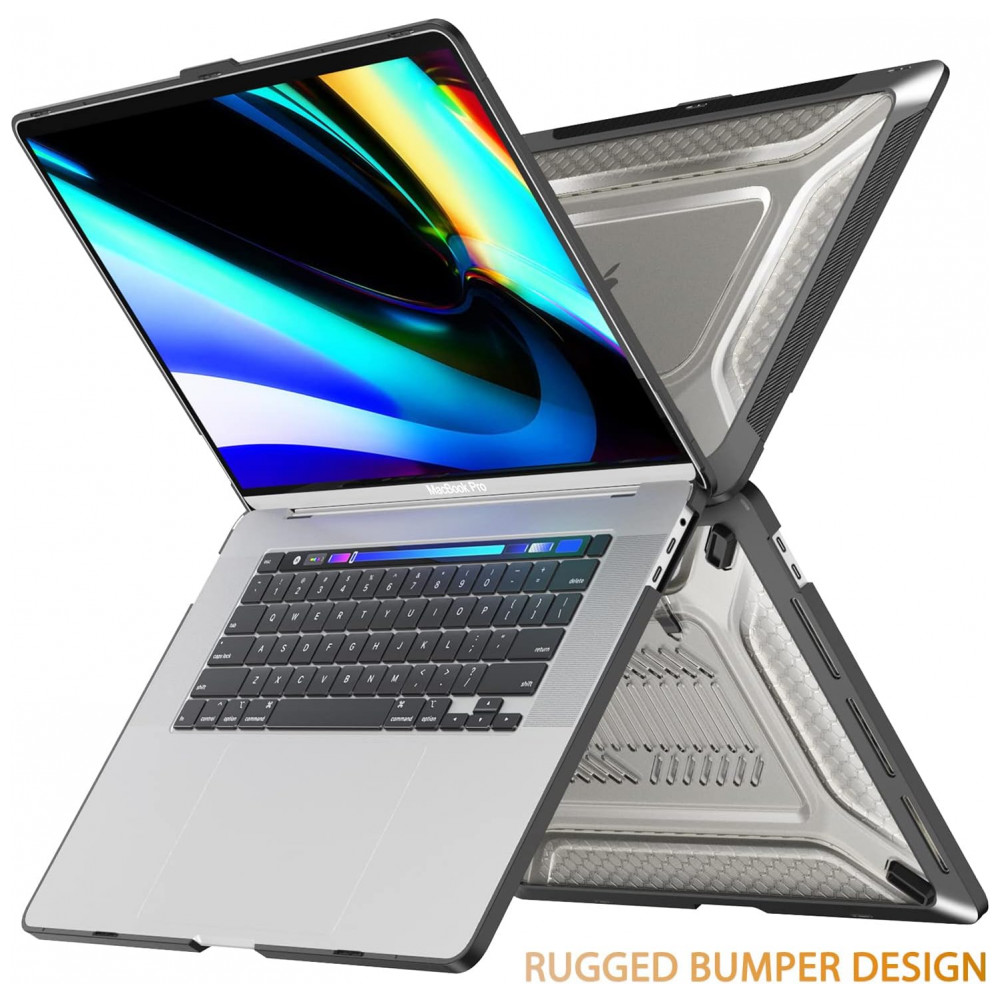 Capa Rígida Antichoque Preta para MacBook Pro 16″ (2019–2021 Modelo A2141 com Touch Bar & Touch ID) – Mektron - Imagem 4