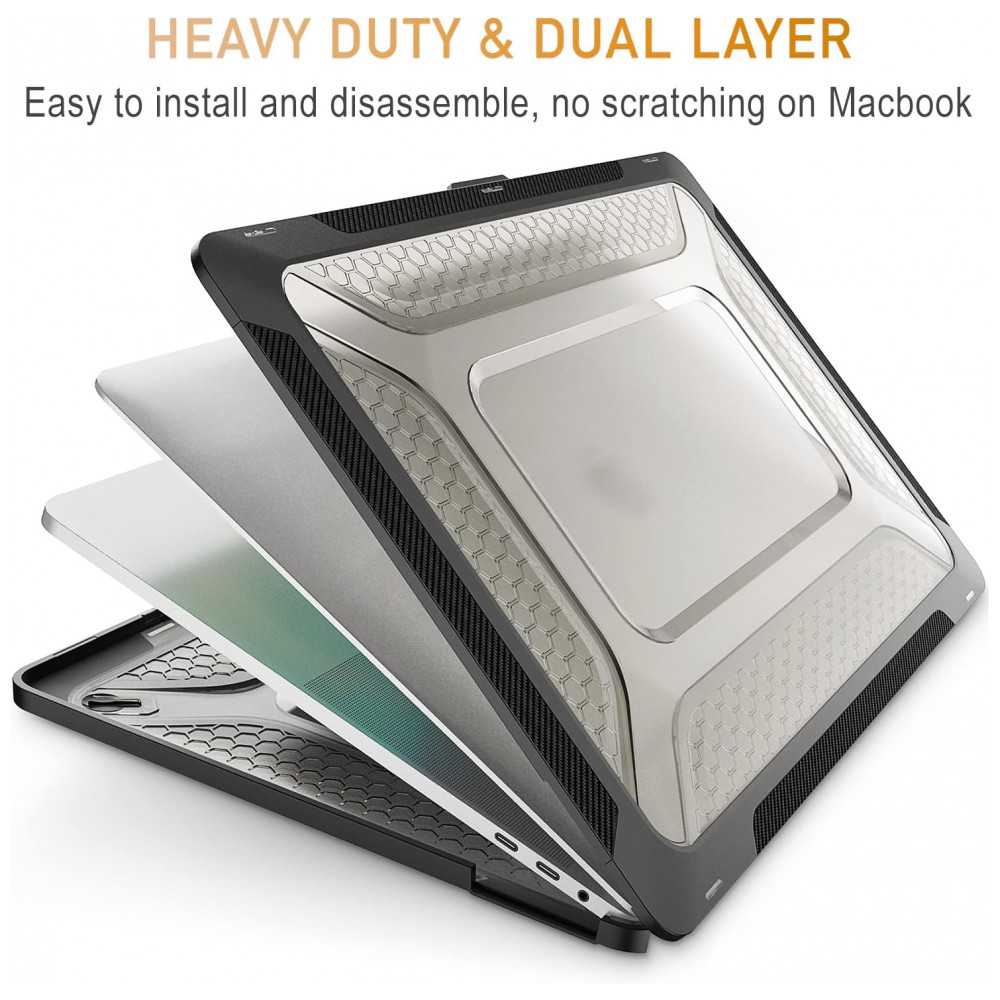 Capa Rígida Antichoque Preta para MacBook Pro 16″ (2019–2021 Modelo A2141 com Touch Bar & Touch ID) – Mektron - Imagem 5