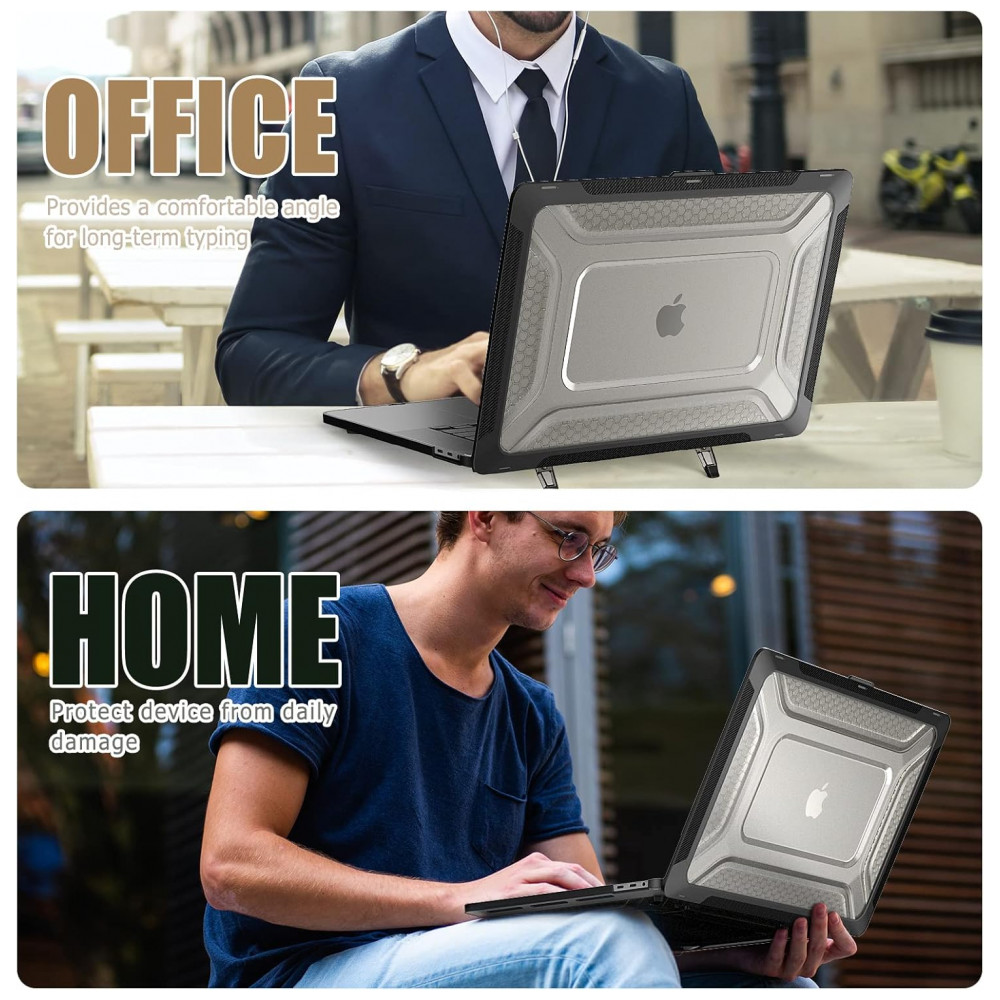 Capa Rígida Antichoque Preta para MacBook Pro 16″ (2019–2021 Modelo A2141 com Touch Bar & Touch ID) – Mektron - Imagem 6