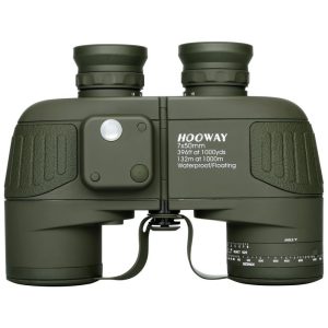 Binóculos Militar 7x50 para Adultos à Prova dágua com Bússola Telêmetro HOOWAY Verde