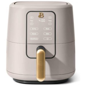 Fritadeira elétrica air fryer Beautiful 3L TurboCrisp bege com touchscreen 4 programas cesto antiaderente 1200W 110V