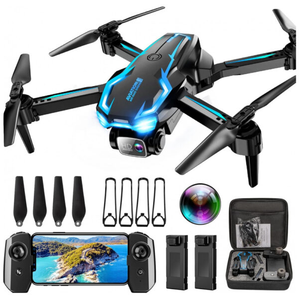 Drone FPV 2K HD com Câmera para Adultos, Altitude Hold, Decolagem e Pouso com Um Toque, 3 Modos de Velocidade, Modo Headless, Loiley
