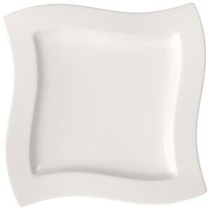 Prato para Jantar de 26 cm Elegância e Praticidade em Sua Mesa com Formato Quadrado e Material de Porcelana Villeroy Boch Branco