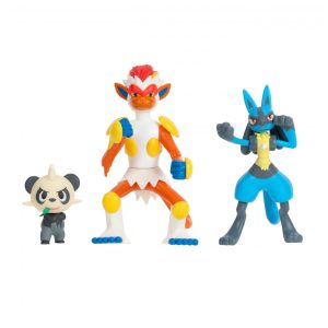 Pokemon Battle Figure 3 Pack – Pancham Lucario e Infernape