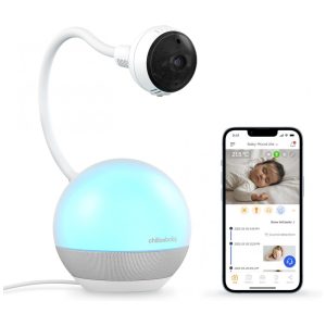 Babá Eletrônica com Câmera HD Sensor de Temperatura Monitor de Sono e Luz Noturna 110V Chillax DM600 Branco