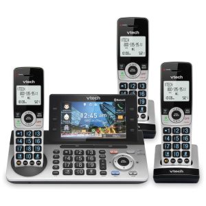 Telefone sem Fio com Sistema de Atendimento e Bloqueio de Chamada 3 Unidades VTECH IS8251 3 Prateado