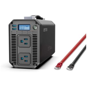 Inversor de Potência 1200W DC 12V para AC 2 Tomadas 2 USB 110v BESTEK Preto