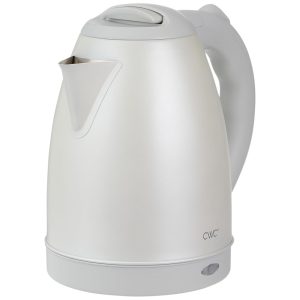 Chaleira Elétrica 17L em Aço Inoxidável com Fervura Rápida Desligamento Automático e Base Giratória 1100W COOK WITH COLOR Creme