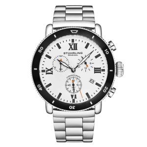 Relgio Crongrafo DualMode 4040 48mm Mostrador Branco Marca Stuhrling