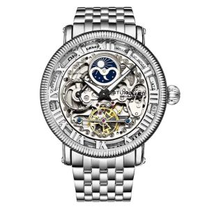 Relógio Masculino Stuhrling 3922.1 Automático 48mm Prata