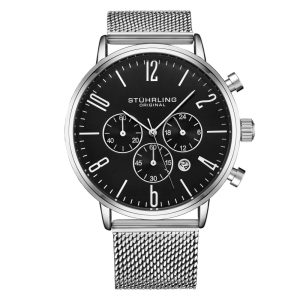 Relógio Masculino Stuhrling Monaco 3932 Quartzo 41mm Prata