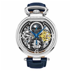 Relógio Masculino Stuhrling Modena 3954 Automático 46mm Azul