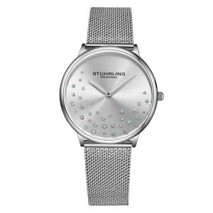 Relógio Feminino Stuhrling Symphony 3928 Quartzo 35mm Prata Clássico