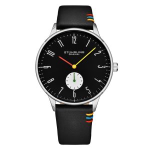 Relgio Masculino Stuhrling D26C 42mm Design Clssico em Preto e Prata