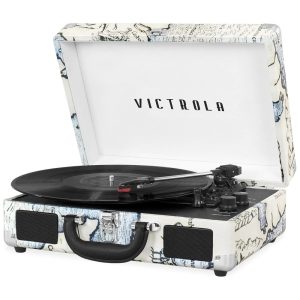 Vitrola Toca Discos 3 Velocidades Entrada AUX 45 RPM 110v VICTROLA VSC 550BT P4 Branco