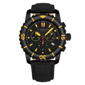 Relógio Masculino Stuhrling Yara 2002 Quartzo 43mm Preto
