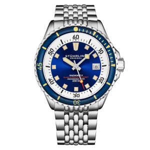 Relógio Automático Swiss Radiance 1009 42mm Azul da Stuhrling - Design sofisticado e qualidade suíça.