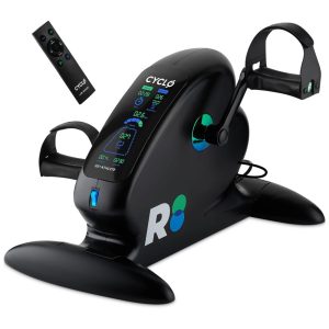 Mini Bicicleta Ergométrica Elétrica Ideal Para Idosos e Treino de Braço Perna com Painel Digital REATHLETE CYCLO Preto