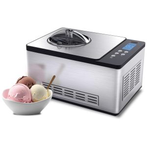 Sorveteira Aço Inoxidável 21 Litros Temporizador Embutido WHYNTER ICM 200LS Branco