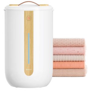 Aquecedor de Toalhas Keenray para Banheiro com Barra de Progresso Suporte para Disco Aromático Alça de Couro e Desligamento Automático.