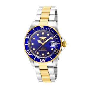 Relógio Masculino Automático Pro Diver Invicta 17042 Prata Dourado e Azul