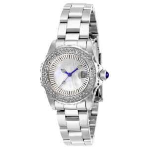 Relógio Feminino Invicta Angel Suíço Ronda 585 com Mostrador Madre Pérola 30mm Aço 28442