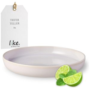 Prato Fundo em Porcelana Premium Villeroy & Boch Artesanal 1 Unidade Bege Algodão