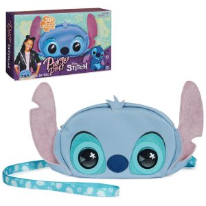 Bolsa Infantil Stitch Interativa com Mais de 30 Sons e Reações Purse Pets Azul