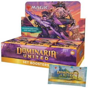Magic The Gathering Dominaria United com 30 Pacotes Carta Topper da Caixa 361 Cartas no Total