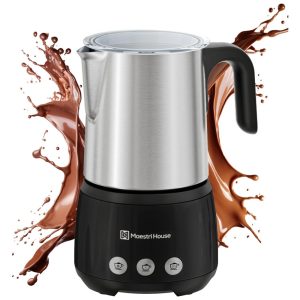 Espumador de Leite Elétrico Maestri House 4 em 1 600W 500ml Controle Tátil Leite Quente/Frio Memória Prático e Eficiente