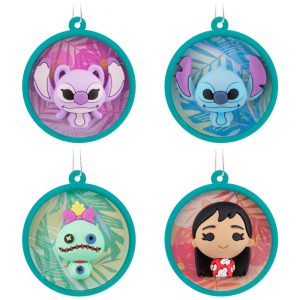 Mini Enfeites de Natal Disney Lilo & Stitch Conjunto de 4 Irrompíveis Presente para Fãs da Disney