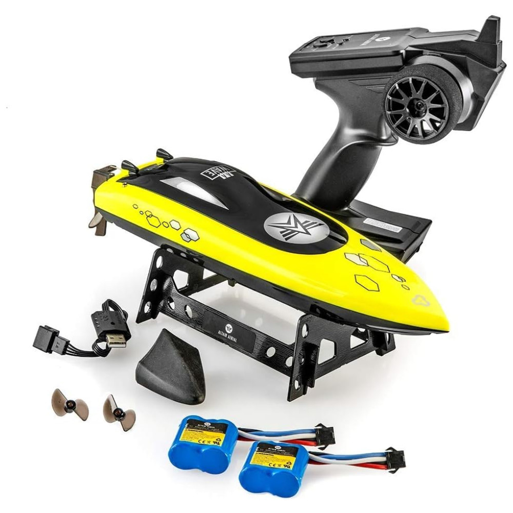 Barco de Controle Remoto para Adultos até 23km por hora Recarregável ALTAIR AERIAL Amarelo