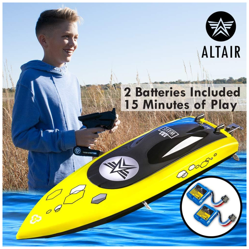 Barco de Controle Remoto para Adultos até 23km por hora Recarregável ALTAIR AERIAL Amarelo - Imagem 5