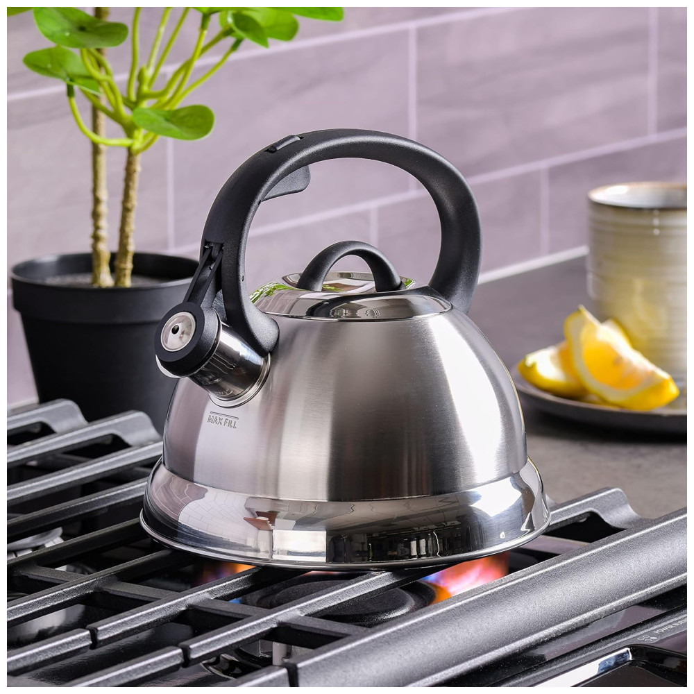 Chaleira 1.5L com Apito e Cabo ergonômico Aço Inoxidável MR. COFFEE 91407.02 Prateado - Imagem 2