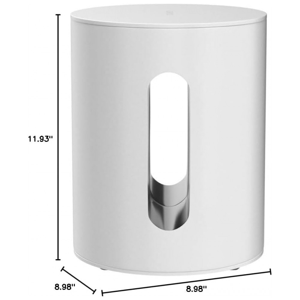 Sonos Sub Mini Subwoofer Wireless Compacto com Graves Potentes, Design Elegante e Acabamento Fosco – Branco - Imagem 8