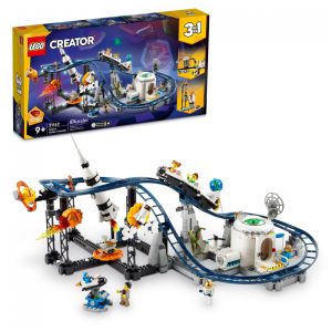 LEGO Creator 3 em 1 Montanha-Russa Espacial - Parque de Diversões Reconfigurável com 5 Minifiguras - 874 Peças