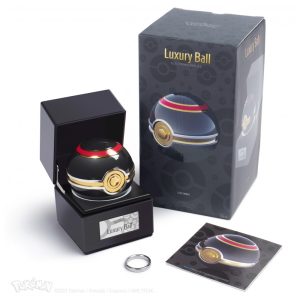 Poké Bola Luxury Ball The Wand Company metal eletrônica sensor proximidade luz multicolor base expositora numerada - Réplica original licenciada Pokémon