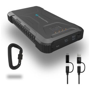 Powerbank Militar Impermeável IP66 20.000 mah 18W Distribuição de Energia e 18W TS Prova de Choque LED TECHSMARTER TSB9251 Preto