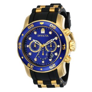 Relógio Masculino Pro Diver SCUBA Invicta 17882 Preto Dourado e Azul