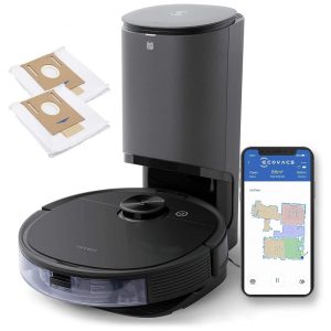 Aspirador de Pó Robô ECOVACS Deebot N8 Pro com Conexão via APP WI FI Auto Esvaziamento e Mapeamento Multinível 110V Preto
