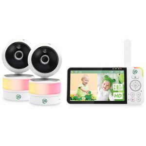 Babá Eletrônica com 2 Câmeras Zoom 8X Visão Noturna e Sensores Inteligentes 110V LeapFrog LF915 Branca