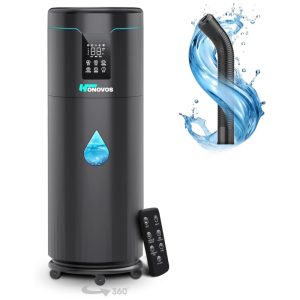 Umidificador para Ambientes Grandes de até 200m² - Capacidade de 17L 4 Velocidades de Névoa Design Antivazamento PretoHonovos