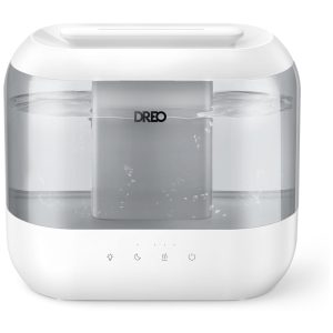 Umidificador 4L com Luz Noturna Ultras Silencioso de 28 dB e Difusor de Óleo para Ambientes até 27m2 110V 26W Dreo HM311 Branco e Cinza