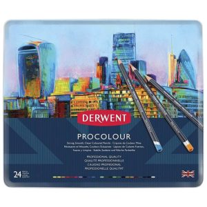 Kit Lápis de Cor Profissional com Estojo 24 peças Derwent 2302506