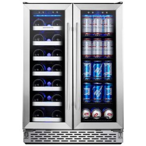 Adega Climatizada de Zona Dupla para 20 Garrafas e 72 Latas 110V Phiestina Prata