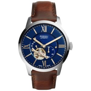 Relógio Masculino de Quartzo Automático com Pulseira de Couro FOSSIL ME3110 Marrom