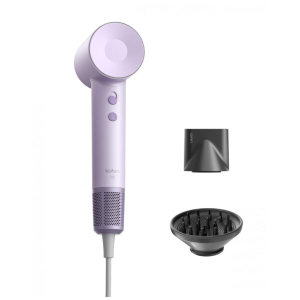 Secador de Cabelo Laifen Hair Dryer SE, 200 Milhões de Íons Negativos, Motor Brushless de 105.000 RPM, 1400W, Secagem Rápida, Baixo Ruído, com Anexos