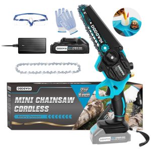 Motosserra Elétrica sem Fio Recarregável para Poda de Galhos 21V 775W Dodowin Azul